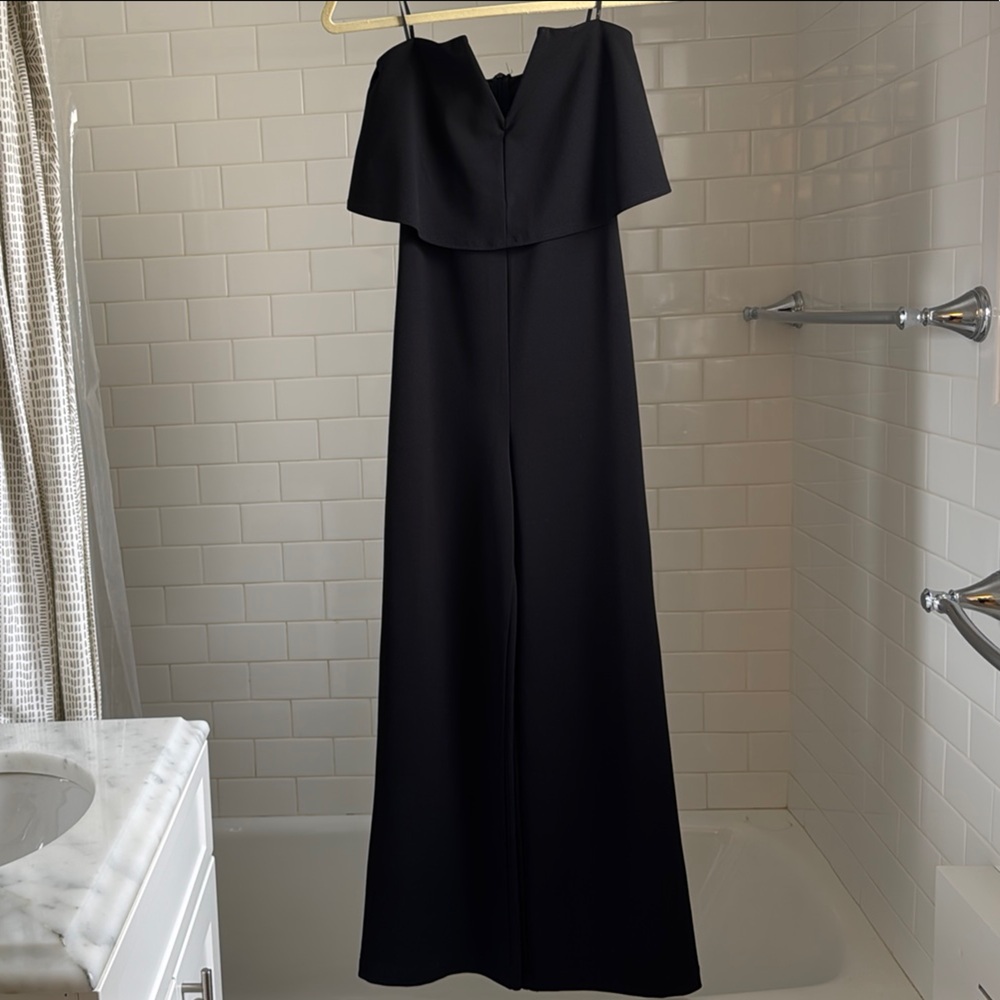 Lulu's Black Elegant Strapless Jumpsuit